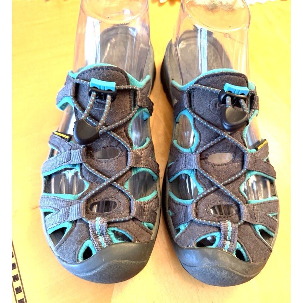 Keen Women's Sz 7 Newport Waterproof Slip On Mules Sandals Gray Blue